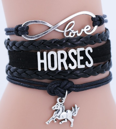 zwart Horses love